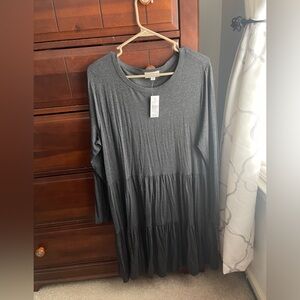 Loft charcoal gray dress, Brand new with tags!